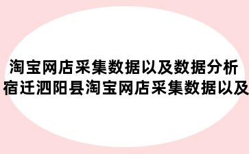 淘宝网店采集数据以及数据分析 宿迁泗阳县淘宝网店采集数据以及数据分析工具